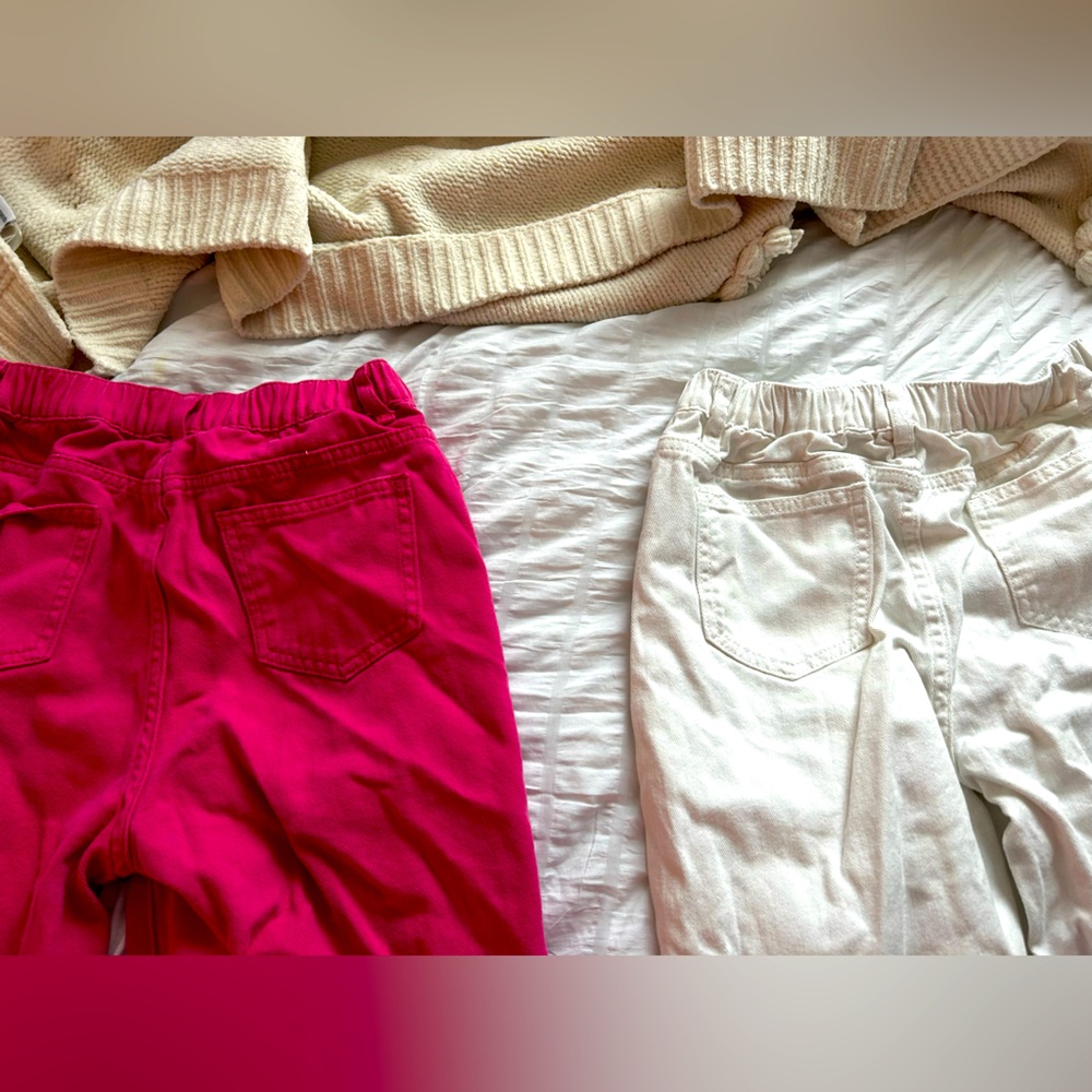 Both size small jeans ,, wide cut legs 
Super cute for teens from shein